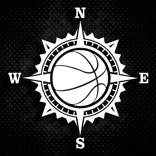 Car & Motorbike Stickers: Wind Rose Basketball