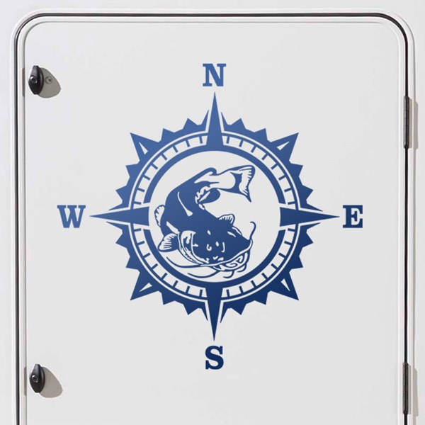 Car & Motorbike Stickers: Wind Rose Catfish