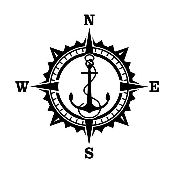 Camper van decals: Compass Seafaring Anchor