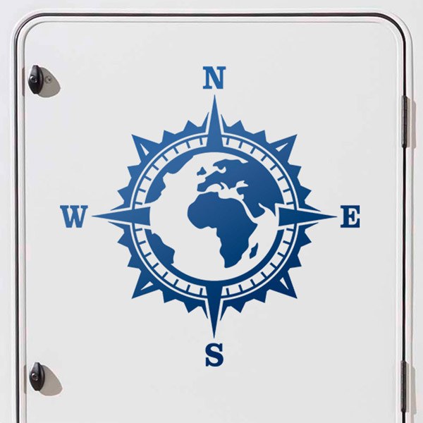 Car & Motorbike Stickers: Compass Planet Earth