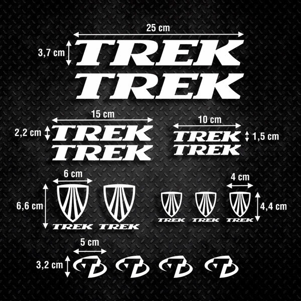 Car & Motorbike Stickers: Set 15X MTB Bike Trek Road