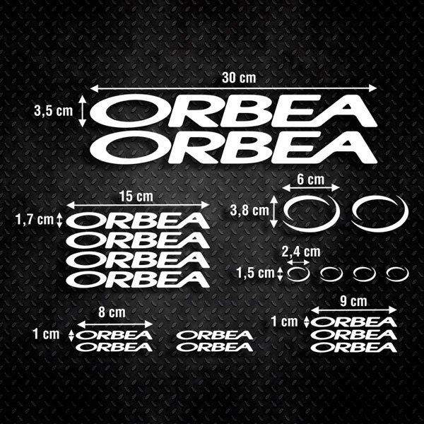 Car & Motorbike Stickers: Set 19X Bike MTB Orbea