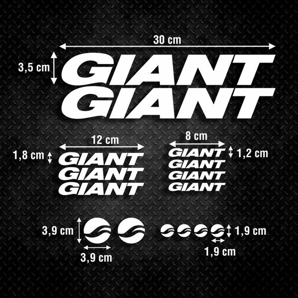 Car & Motorbike Stickers: Set 15X Bike MTB Giant
