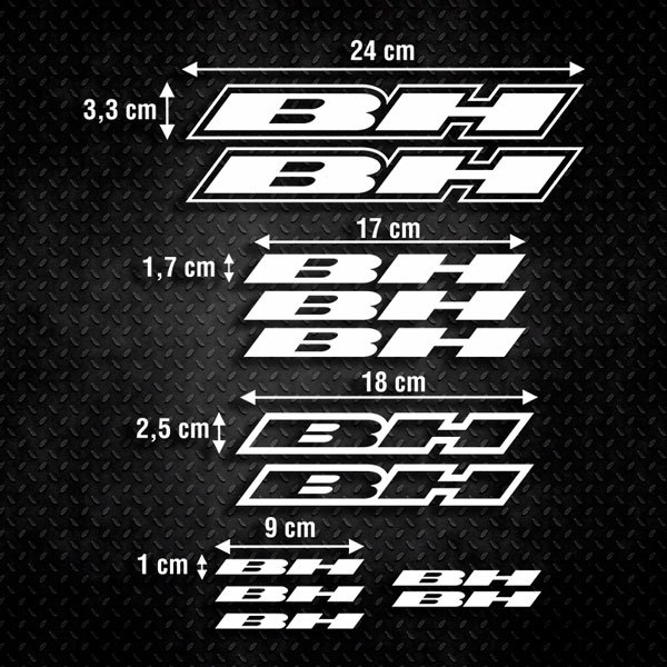 Car & Motorbike Stickers: Set 12X of Bike MTB BH