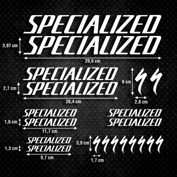 Car & Motorbike Stickers: Set 20X Bike MTB Specialized
