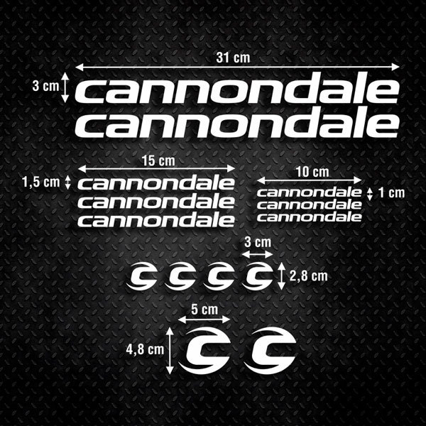 Car & Motorbike Stickers: Set 14X Bike MTB Cannondale Classic