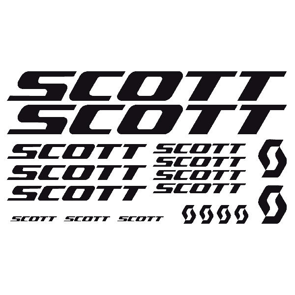 Car & Motorbike Stickers: Set 18X Bike MTB Scott
