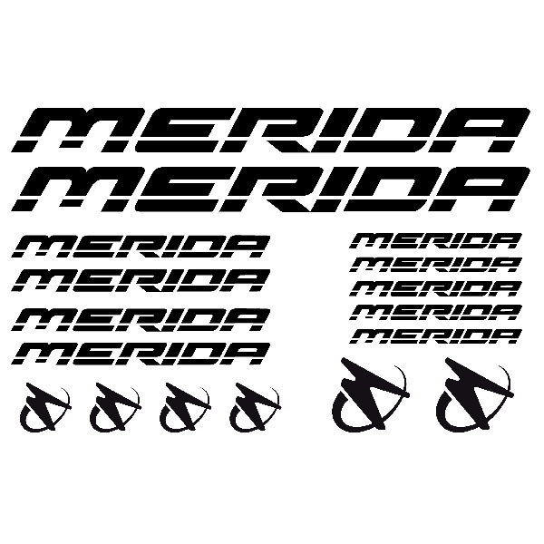 Car & Motorbike Stickers: Set 17X Bike MTB Merida Road