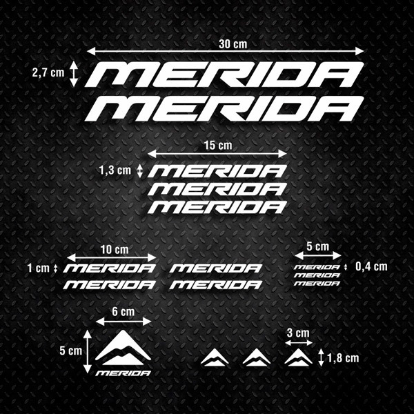 Car & Motorbike Stickers: Set 16X Bike MTB Merida
