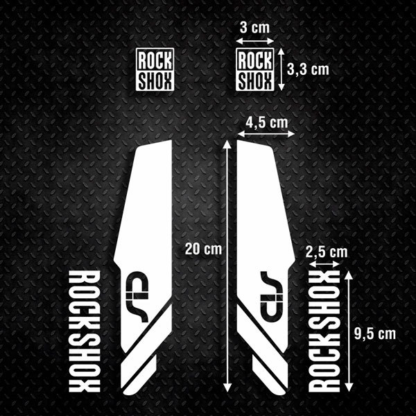 Car & Motorbike Stickers: Set 6X Forks Bike MTB Rock Shox
