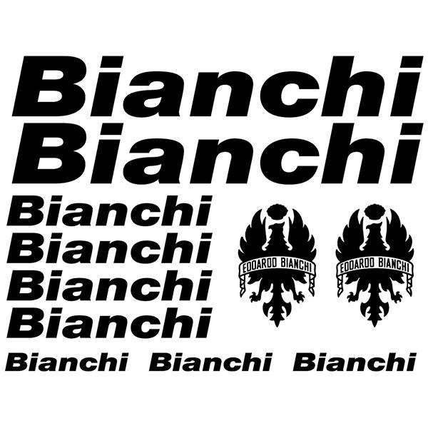 Car & Motorbike Stickers: Set 11X Bike Bianchi