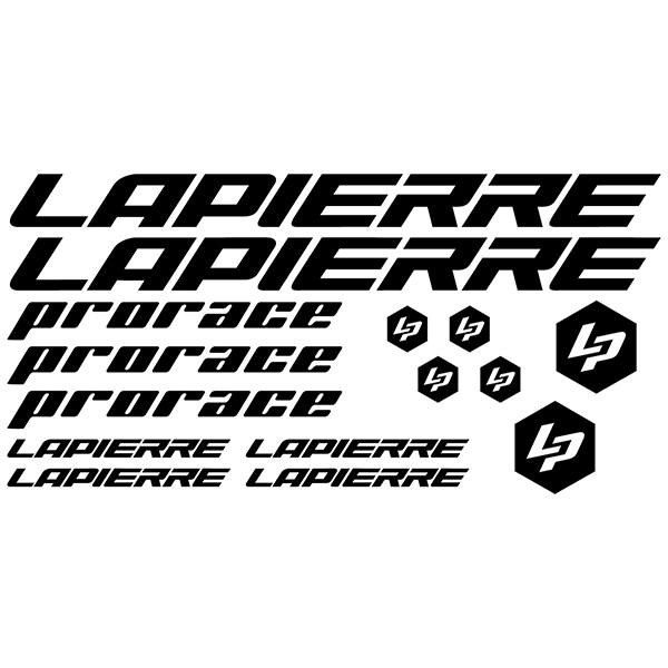 Car & Motorbike Stickers: Set 15X Bike MTB Lapierre ProRace