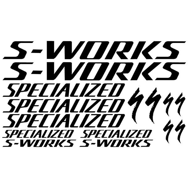 Car & Motorbike Stickers: Set 15X Bike Specialized S-Works