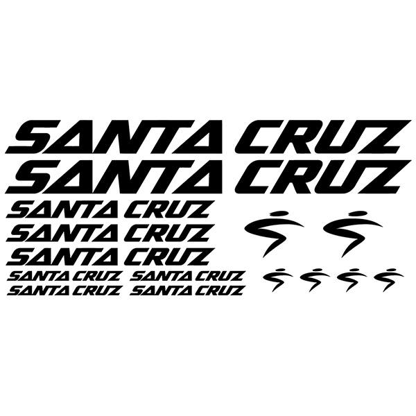 Car & Motorbike Stickers: Set 15X Bike MTB Santa Cruz