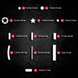 Car & Motorbike Stickers: Set 51X Simple Shapes 2