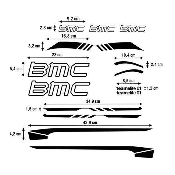 Car & Motorbike Stickers: Set 15X for BMC bike