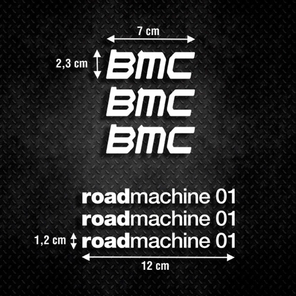 Car & Motorbike Stickers: Set 6X BMC roadmachine 01 0