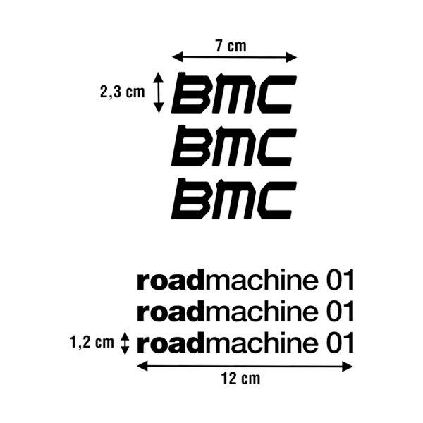 Car & Motorbike Stickers: Set 6X BMC roadmachine 01