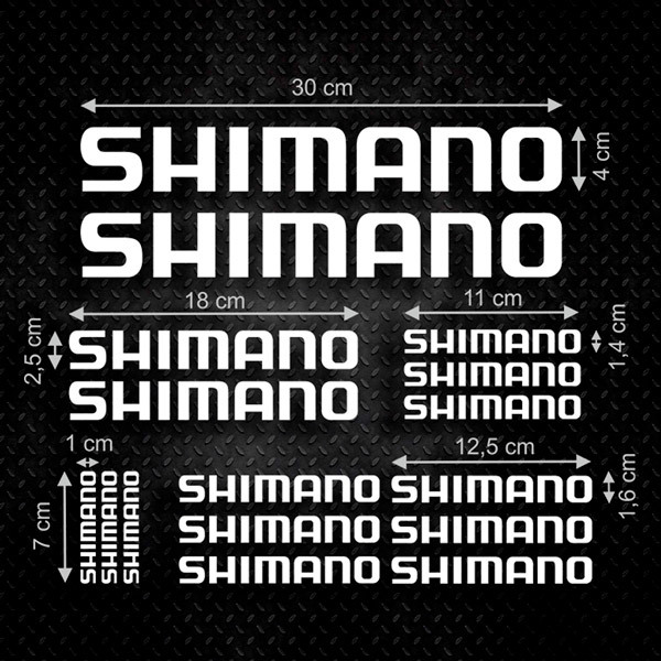 Car & Motorbike Stickers: Set 16X Shimano