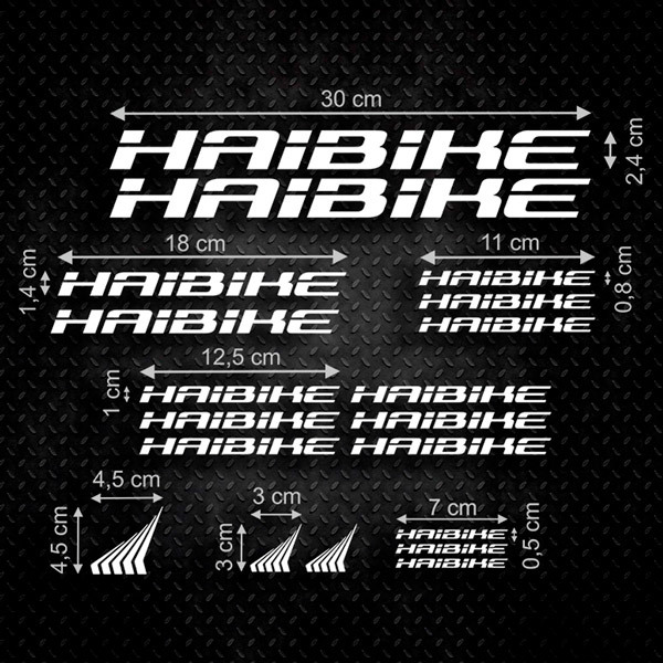 Car & Motorbike Stickers: Set 19X Haibike 0