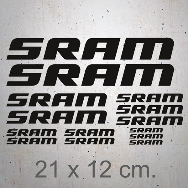 Car & Motorbike Stickers: Set 14X Sram