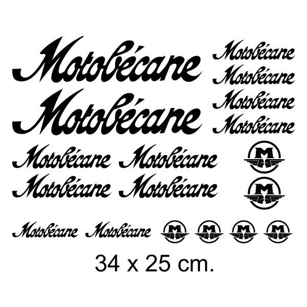 Car & Motorbike Stickers: Set 18X Motobécane