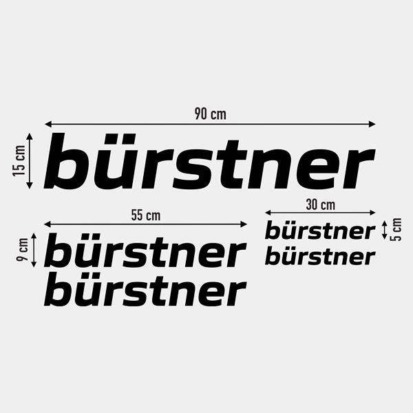 Camper van decals: Kit Bürstner
