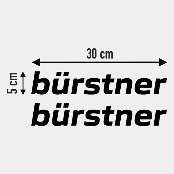 Camper van decals: B&uuml;rstner Sticker Set