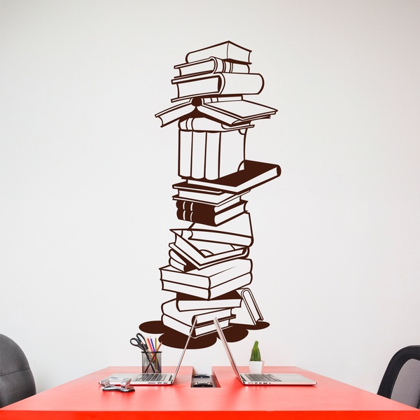 Wall Stickers: Tower of old books