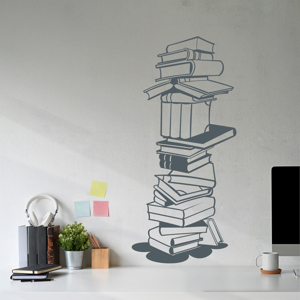 Wall Stickers: Tower of old books