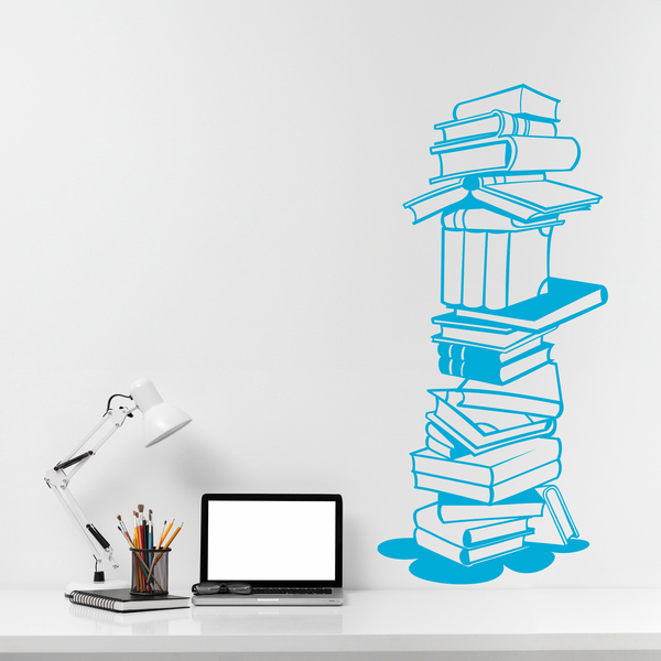 Wall Stickers: Tower of old books