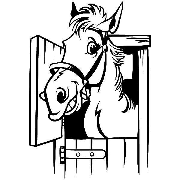 Stickers for Kids: Horse in the stable