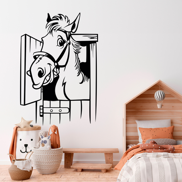 Stickers for Kids: Horse in the stable