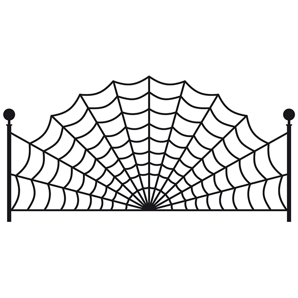 Wall Stickers: Bed Headboard Spider Cloth