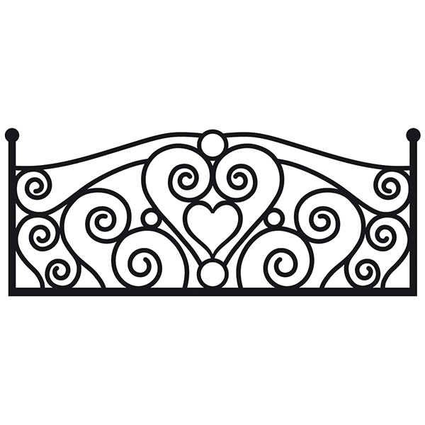 Wall Stickers: Bed Headboard Love