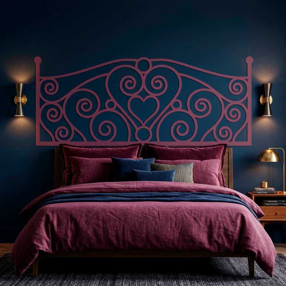 Wall Stickers: Bed Headboard Love
