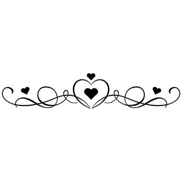 Wall Stickers: Headboard of Hearts