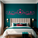 Wall Stickers: Headboard of Hearts 2