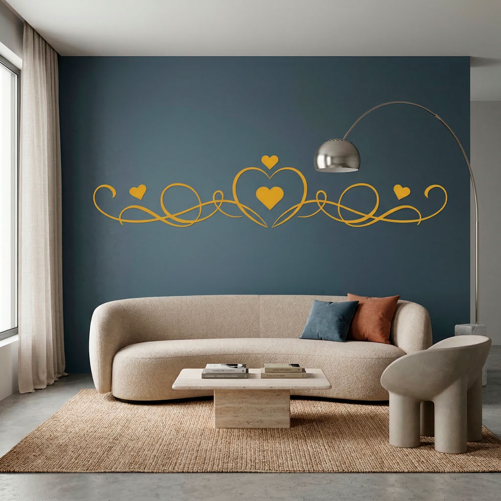 Wall Stickers: Headboard of Hearts