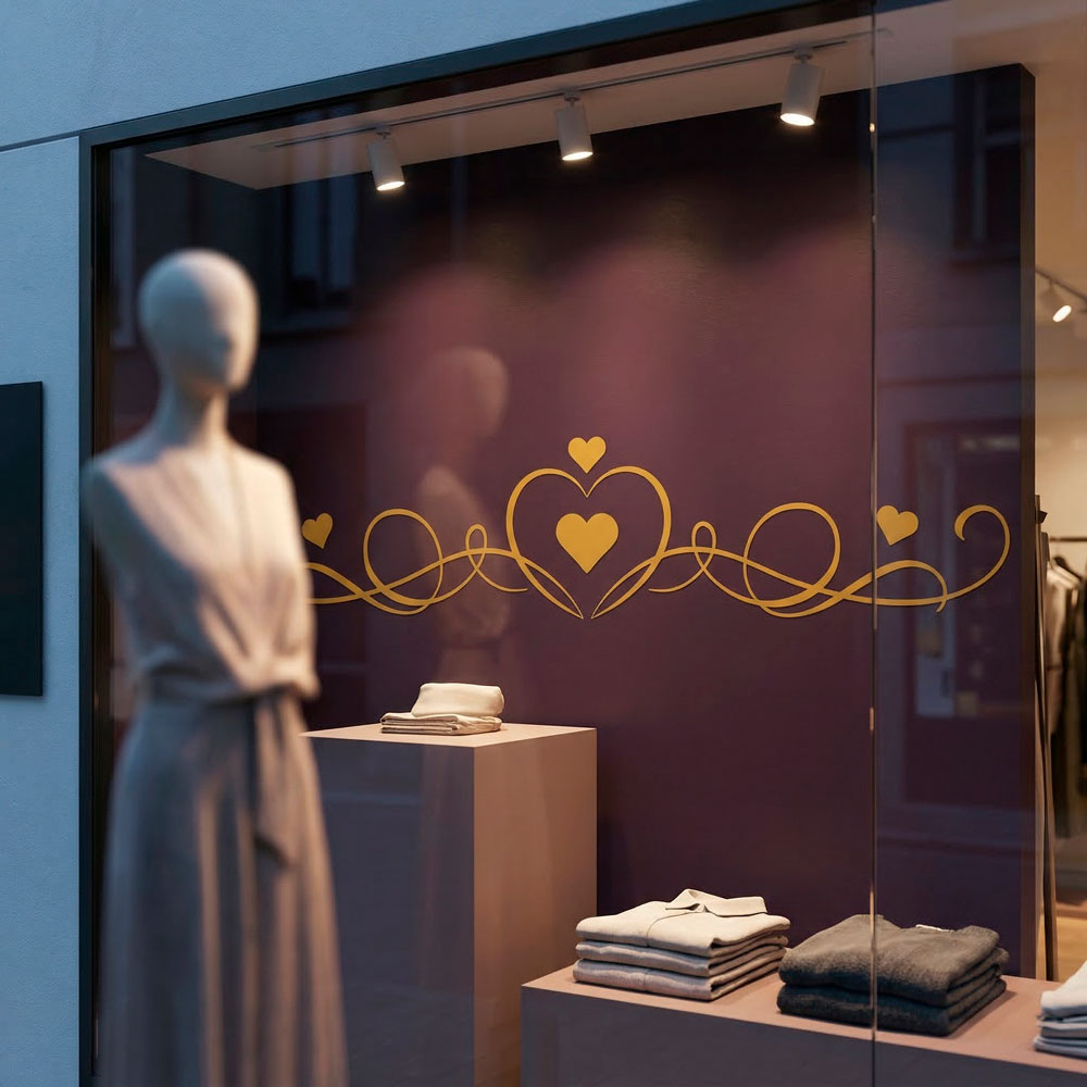 Wall Stickers: Headboard of Hearts