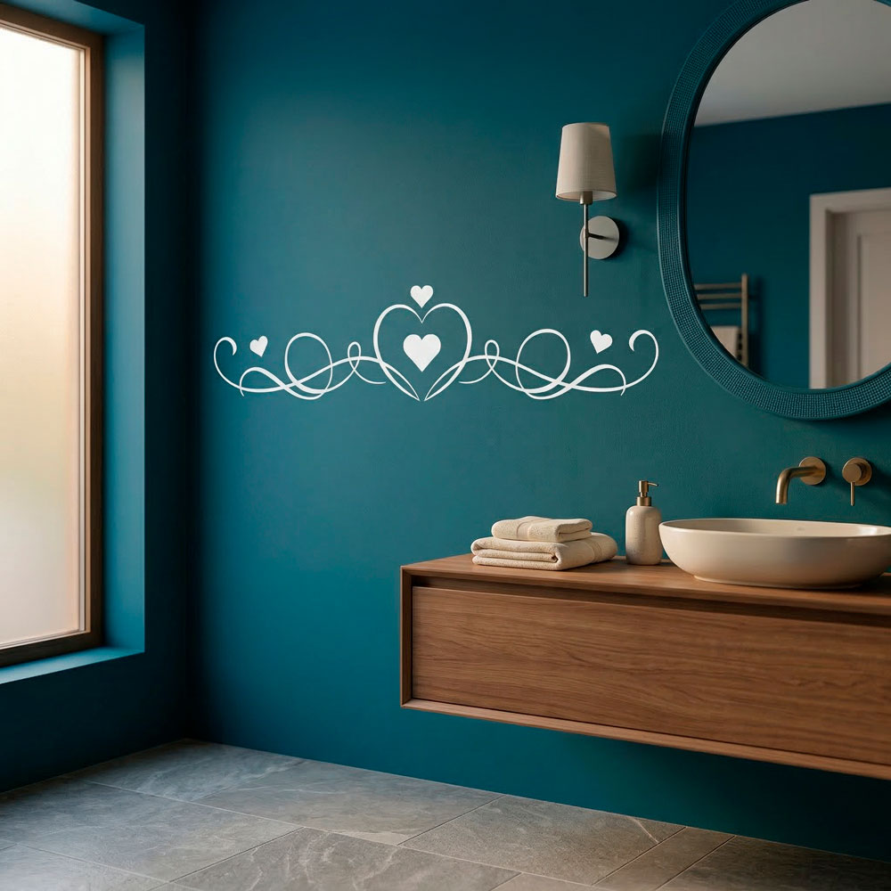 Wall Stickers: Headboard of Hearts