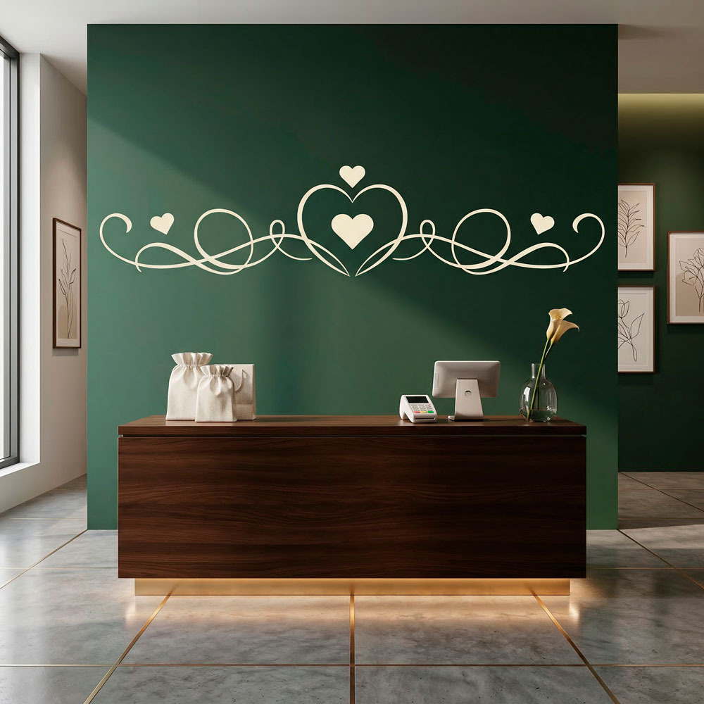 Wall Stickers: Headboard of Hearts