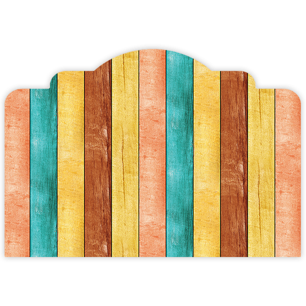 Wall Stickers: Bed Headboard Multicoloured wood