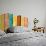 Wall Stickers: Bed Headboard Multicoloured wood 4