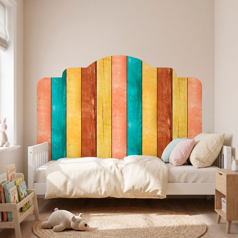 Bed Headboard Multicoloured wood 6/6