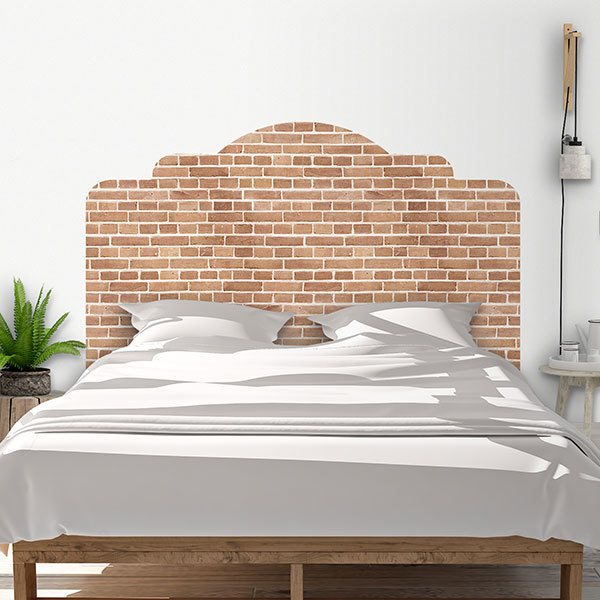Bed Headboard Wall Sticker Brick Muraldecal Com Bed Headboard Wall Sticker Brick