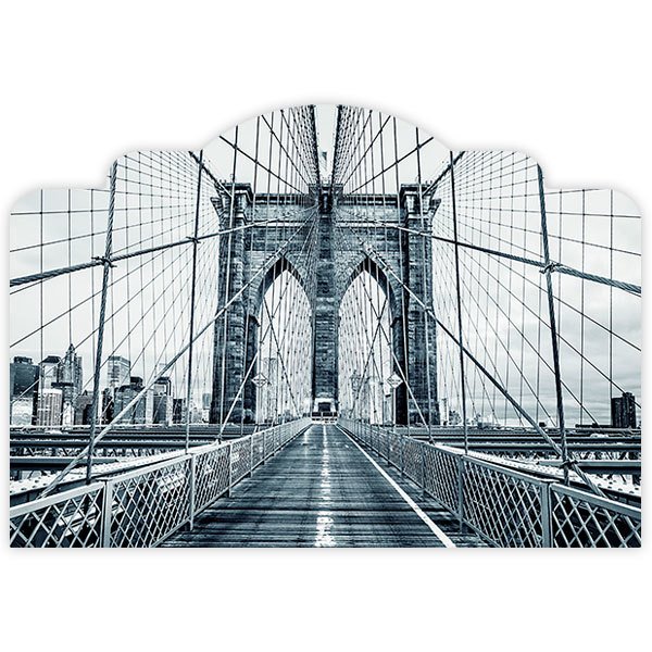 Wall Stickers: Bed Headboard Puente de Brooklyn