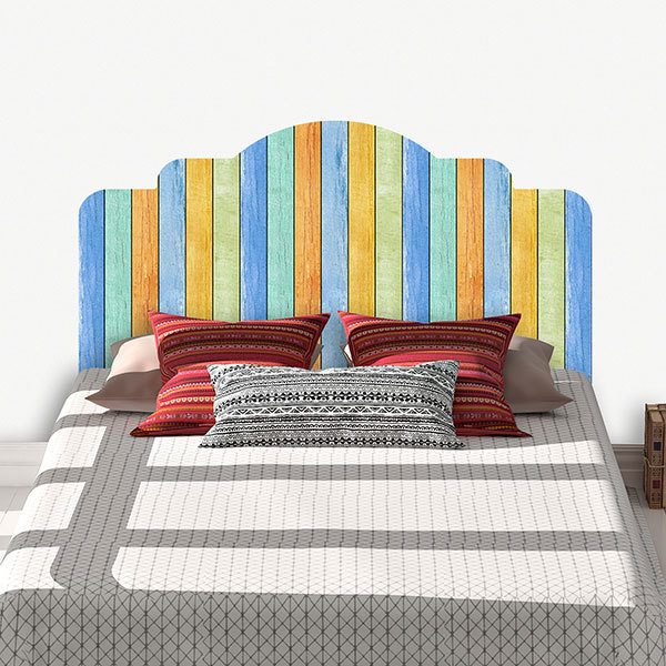 Wall Stickers: Bed Headboard Vintage wood