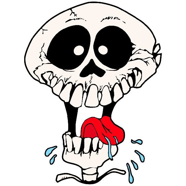 Wall Stickers: Skull tongue out