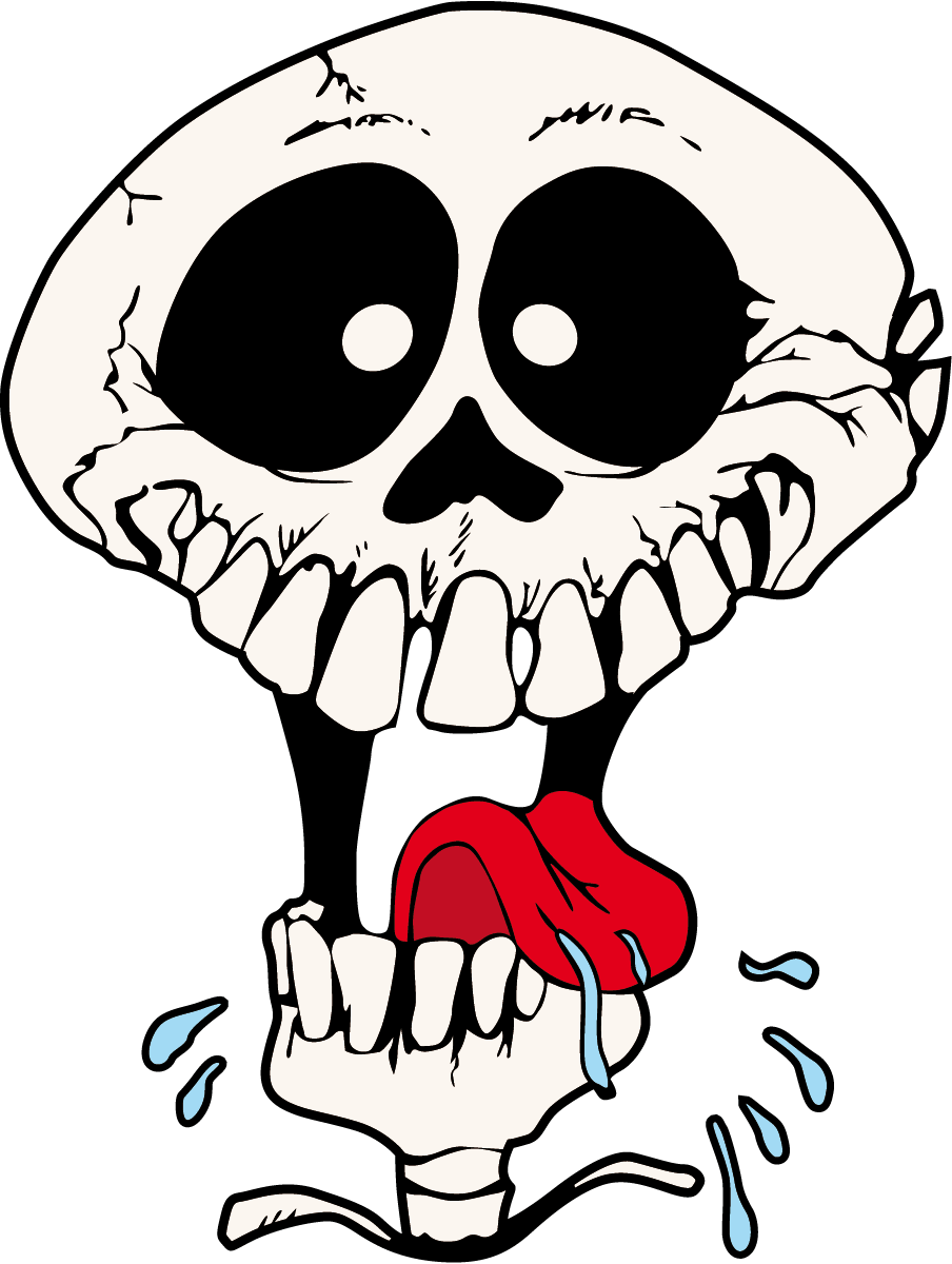 Wall Stickers: Skull tongue out 0